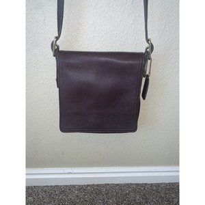 COACH Brown  LEATHER LEGACY SLIM FLAP BAG crossbody 9821